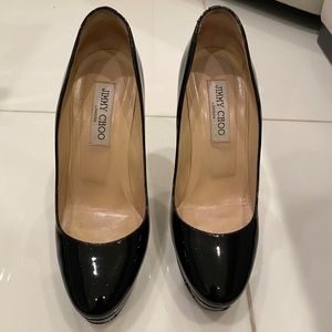 Authentic Jimmy Choo black patent leather pump